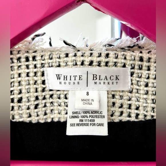 White House Black Market (WHBM) black and white jacket - Picture 3 of 11